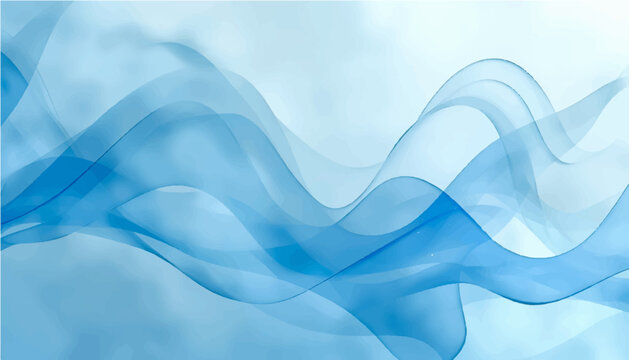 Abstract blue waves with a sense of motion and serenity, evoking the fluidity of water and the openness of the sky. 