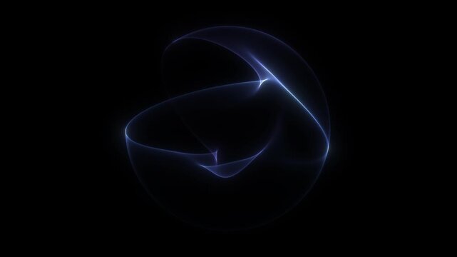 Stylized blue gradient sphere softly glowing in seamless 4K 60FPS loop. Ideal for futuristic motion graphics, digital branding, and presentations.