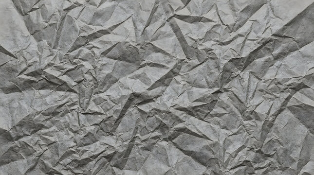Set of crumpled grey paper texture with wrinkled folds for minimalist industrial branding and design frontal isolated png on a transparent background perfectly cutout high resolution