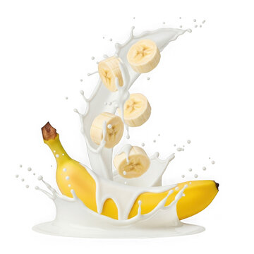 Falling wheat kernels in milk splash