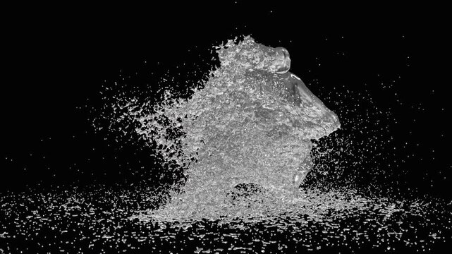 character Water Splash,  With Alpha Channel