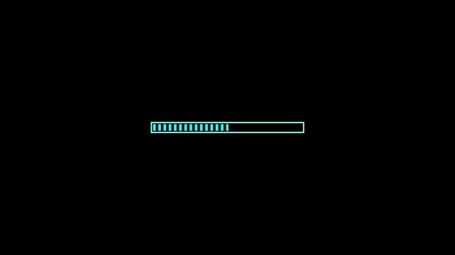  Loading bar and percentage Futuristic progress loading bar 0-100 percent in 4k