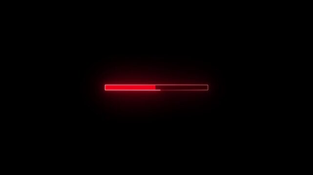  Loading bar and percentage Futuristic progress loading bar 0-100 percent in 4k