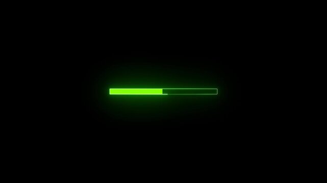  Loading bar and percentage Futuristic progress loading bar 0-100 percent in 4k