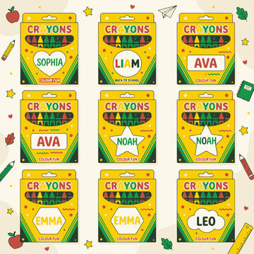 Customizable Crayon Boxes for Kids Back to School Fun