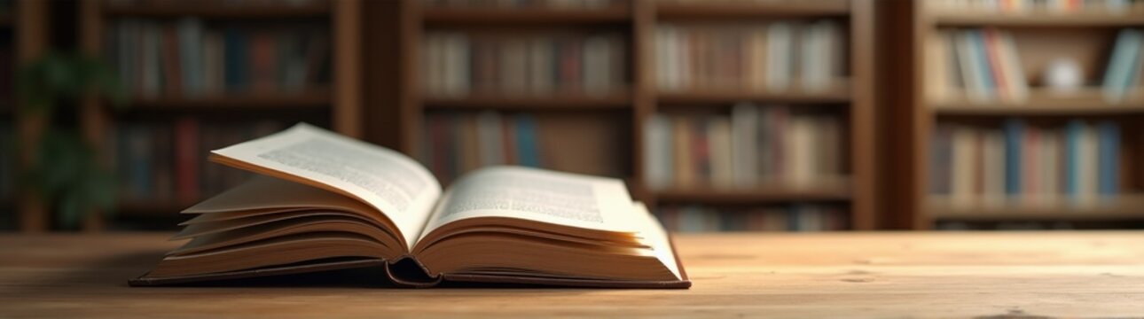 Book that is open on a table