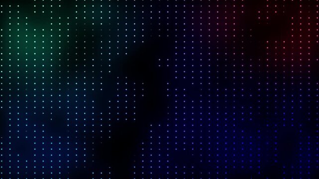 Neon Glowing LED lighting Effect backdrop or background, Cyberspace or Cyber security Concept, Data Processing and Network Array, Glowing Dots, matrix or internet traffic concept. Futuristic Tech, 4K.