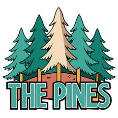 Obraz premium The-pines illustration-vector-design 