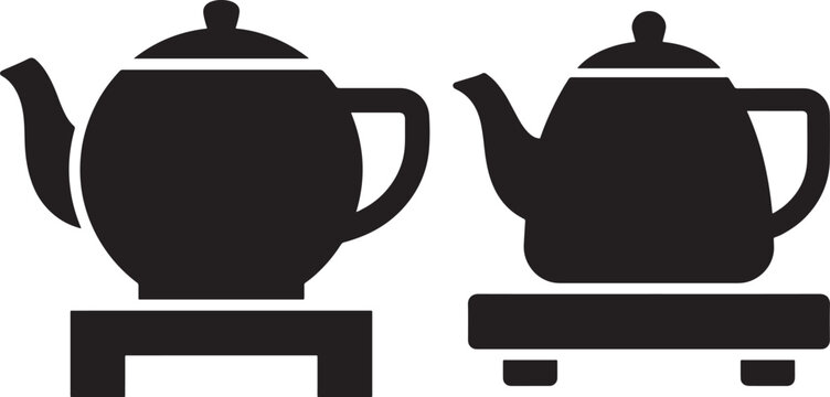 Teapot icon on a stand