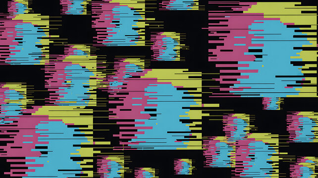 abstract background with colorful squares, digital glitch