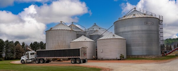 A large trucktransporting corn from local farms to a corn storage facility near Rochester MN. © Bob