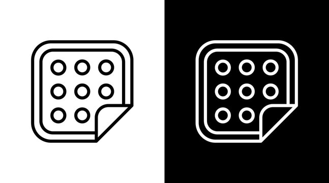 Patch  White Icon Set Design
