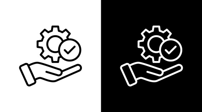 Servicing  White Icon Set Design