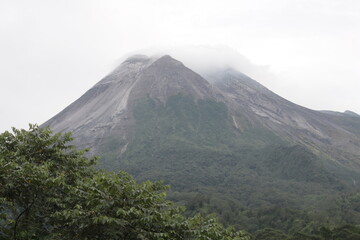 Fototapeta premium Merapi mountain in Java, Indonesia
