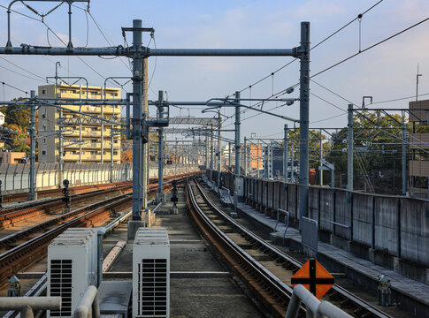 Overhead catenary wire structure use for connecting the train Pantograph of an electric train.