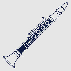 Naklejka premium Different-style-clarinet-icon-design 