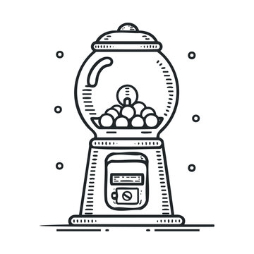 Classic gumball machine filled with sweet candy treats, featuring a nostalgic design and a coin-operated mechanism for dispensing colorful chewing gum.
