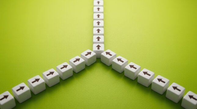 Two paths merging into one through business integration and acquisition.