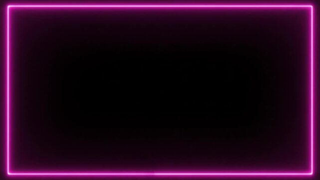 Neon pink light stripes on black background seamless loop static shot
