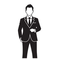 Obraz premium Man in suit icon. Representing business, professionalism, and corporate identity.