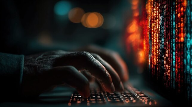 AI-driven intrusion prevention system analyzing network traffic, identifying suspicious patterns, and blocking attacks before they can compromise sensitive data or critical systems