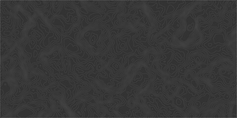 Abstract digital concept Topographic Contour smooth line Map Texture On Black Background With Subtle Line Pattern. © SAHELA