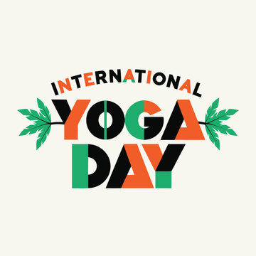 international yoga day, yoga, day, exercise, fitness, men, women, meditation, practice, handstand, revitalize your mind body and sprit, vintage, illustration, vector, text, word, logo, icon, 3d, card
