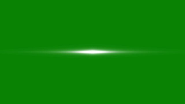 White glow light streak animation with soft lens flare transitions, dreamy light leaks and sun rays effects, shining optical spotlight, blinking light effect, twinkle stars light on green screen. 4k