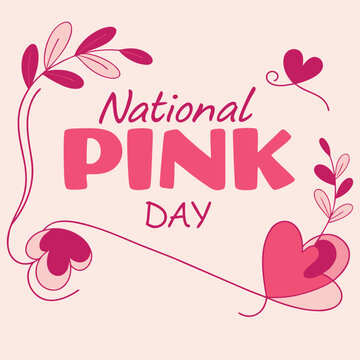 national pink day, pink, color, day, national, love, beauty, mind, happy, affection, relation, text, word, vector, vintage, illustration, icon, logo, 3d, tag, card, poster, sticker, banner, font, sign