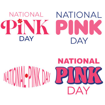 national pink day, pink, color, day, national, love, beauty, mind, happy, affection, relation, text, word, vector, vintage, illustration, icon, logo, 3d, tag, card, poster, sticker, banner, font, sign