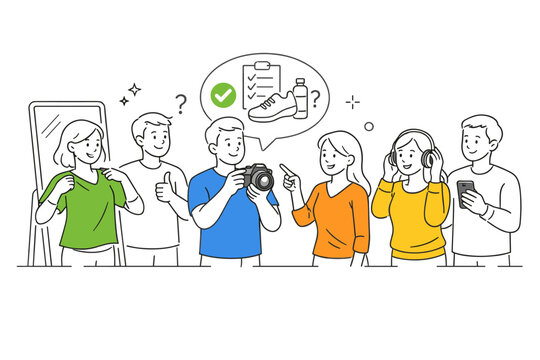 A retail tryout scenario where customers test or try products before making