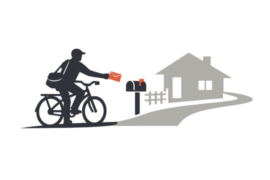 Rural mail carrier delivering to remote homesteads and quiet connection