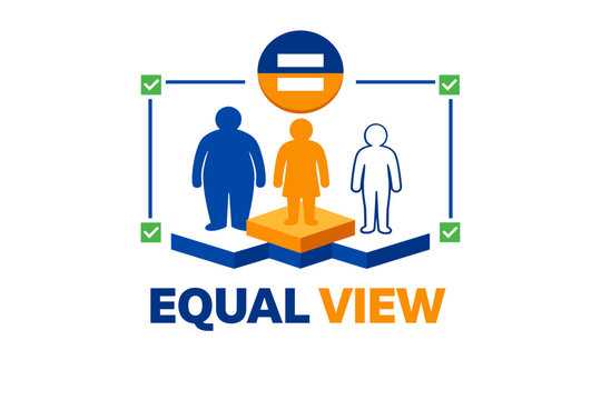 Bias detection and inclusive decision making concept with an isometric