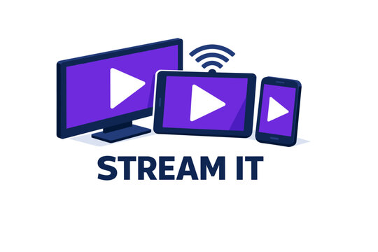 Video media and multi-platform distribution concept with an isometric