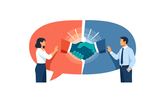 Conflict resolution and workplace disagreement transformed into productive