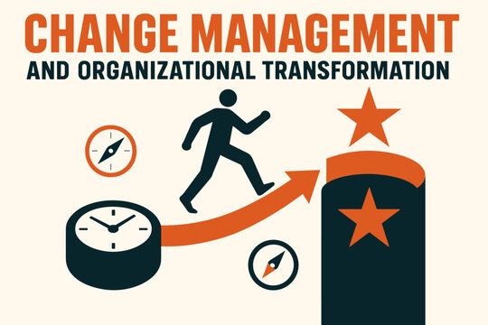 Change management and organizational transformation concept depicting a