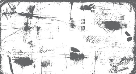 Obraz premium Grunge texture with scribbled handwriting and smudges