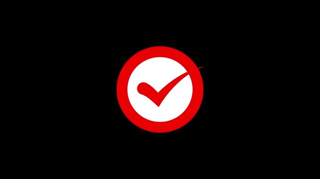 4k checkmark, successfully done, approved sign, tick icon. check mark sign