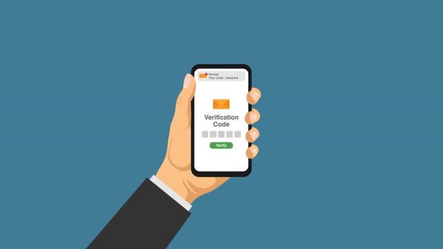 verification code video animation protection concept