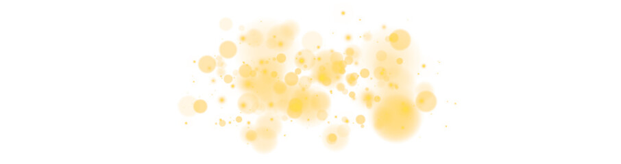 Yellow sparks glitter special light effect. Sparkles on transparent background. Christmas abstract pattern. Sparkling magic dust particles. PNG.  © Demian_STOCK