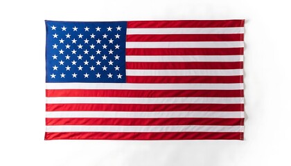 Fototapeta premium american flag spread out on white background high quality professional detailed modern elegant stylish clean crisp