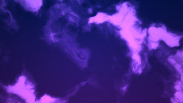 Hypnotic Flow of Cosmic Purple Nebulae in a Starry Night Sky with Ethereal Pink Plasma Clouds and Gaseous Smoke Waves in a Magical Abstract Universe