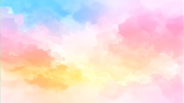 Vibrant colorful cloudy sky background texture.