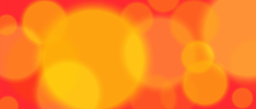 Warm coral backdrop with floating luminous circles creates dreamy blur effect perfect for summer beach designs and sunset-inspired greeting cards