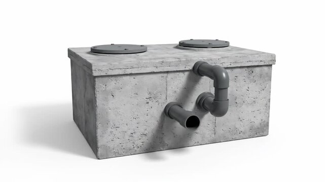 Rotating 3D Model of a Concrete Septic Tank