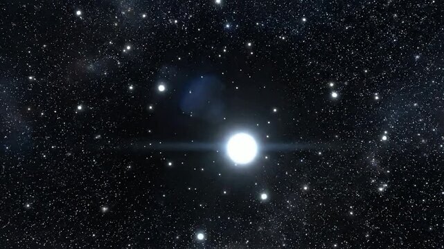 Cinematic deep space travel through glowing starfield, hyperspace warp speed effect, abstract cosmic nebula background, for sci-fi projects