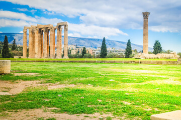Naklejka premium Temple of the Olympian Zeus, Athens Greece