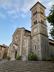 Fototapeta premium San Silvestro Church in the medieval village of Castellina in Chianti