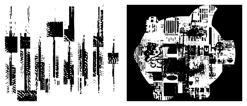 Fragmented rendered in digital decay, glitch art, pixel trash aesthetic urban sprawl gone haywire, data corrupted city blocks, rubble vibes.