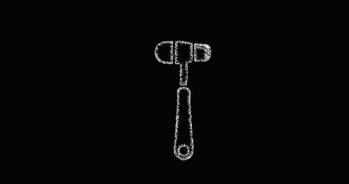 Sketch reflex hammer icon animation - smooth progressive reveal